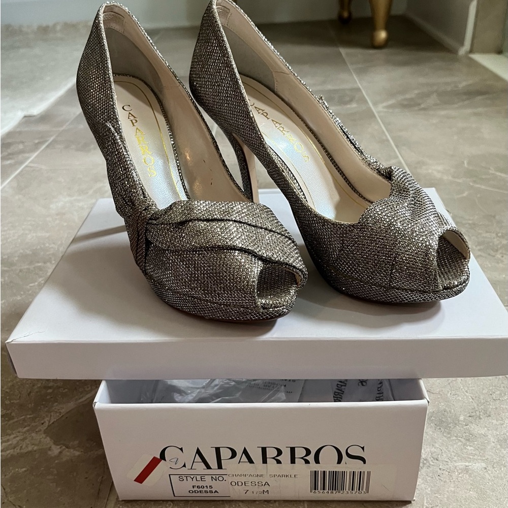 Caparros Champagne Sparkle Heels